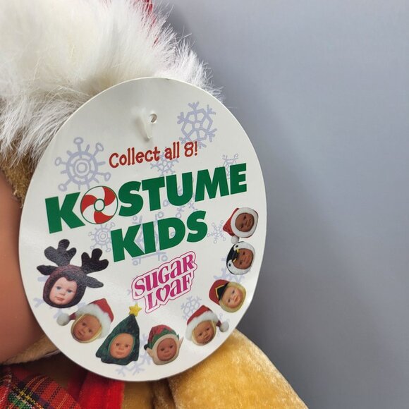 Kostume Kids Sugar Loaf Christmas Gingerbread Doll Santa Hat Overalls 15 inch - Picture 3 of 16